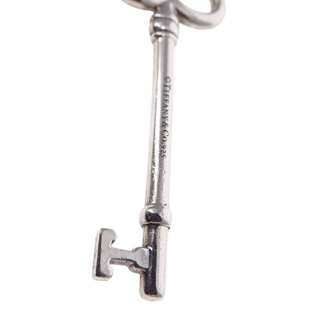 Tiffany & Co Large Key Pendant On Chain Sterling Silver 925