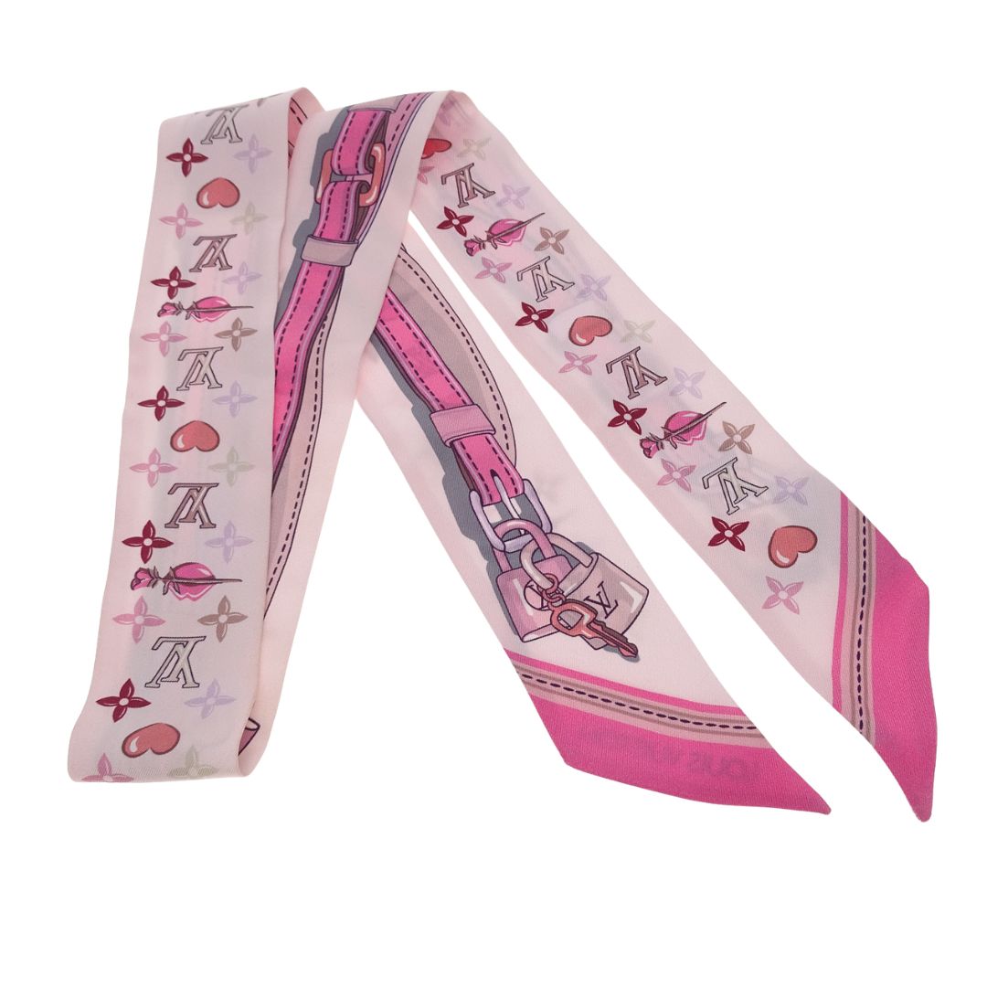 Louis Vuitton A la Folie BB Bandeau Pink 100% Silk