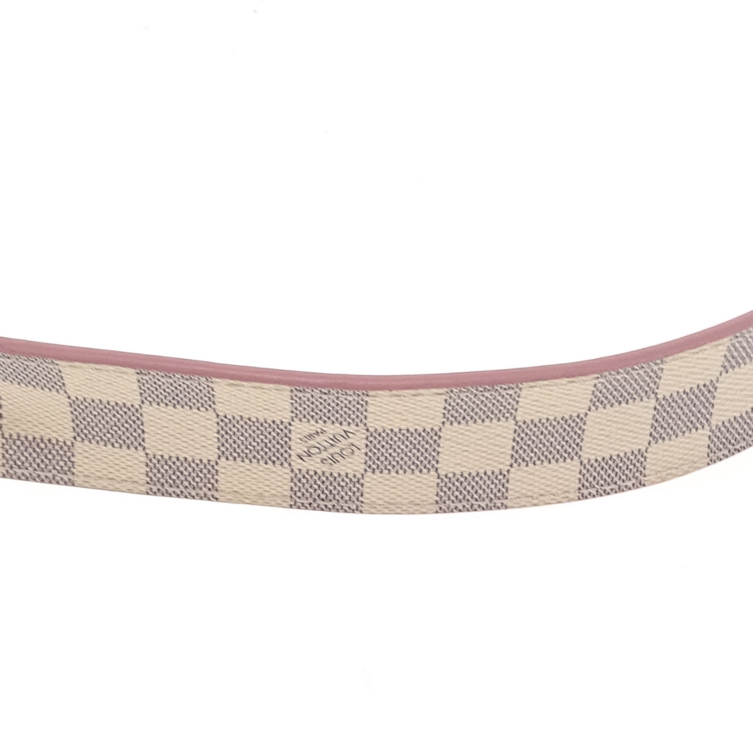 Louis Vuitton Initals 30mm Belt Damier Azur and Pink 80cm