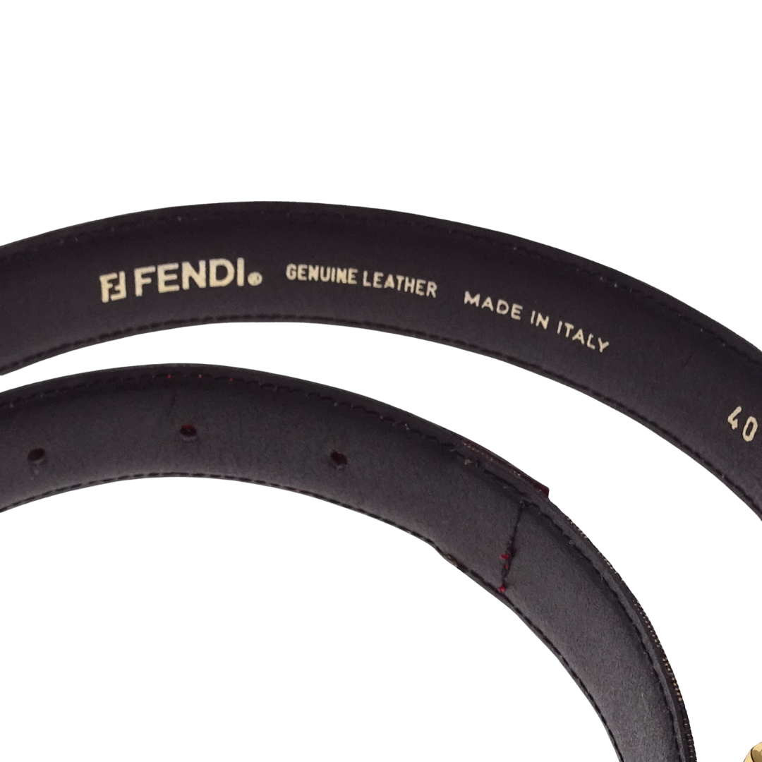 Fendi Belt Leopard/Red Vintage (very small fit)