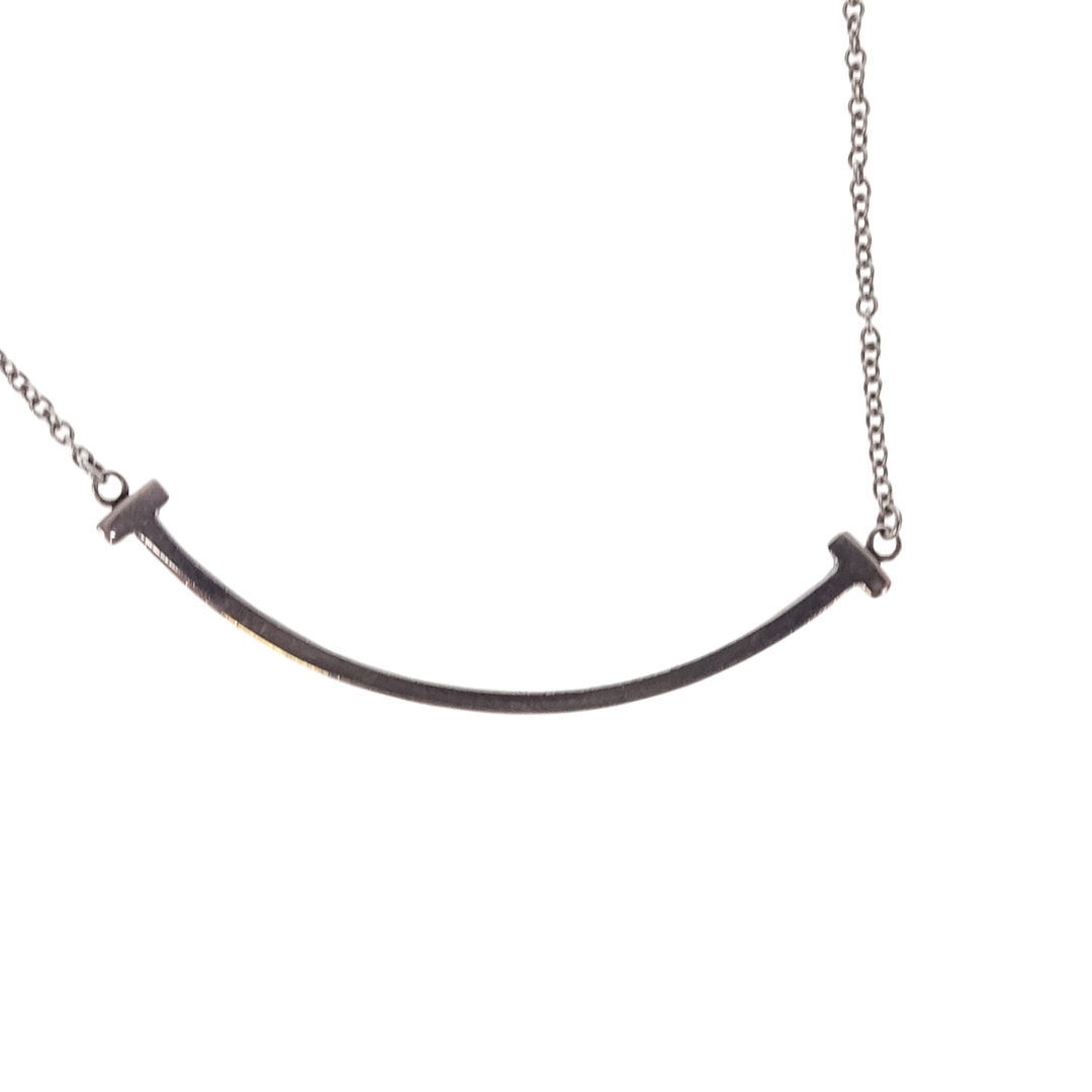 Tiffany t smile necklace silver hotsell