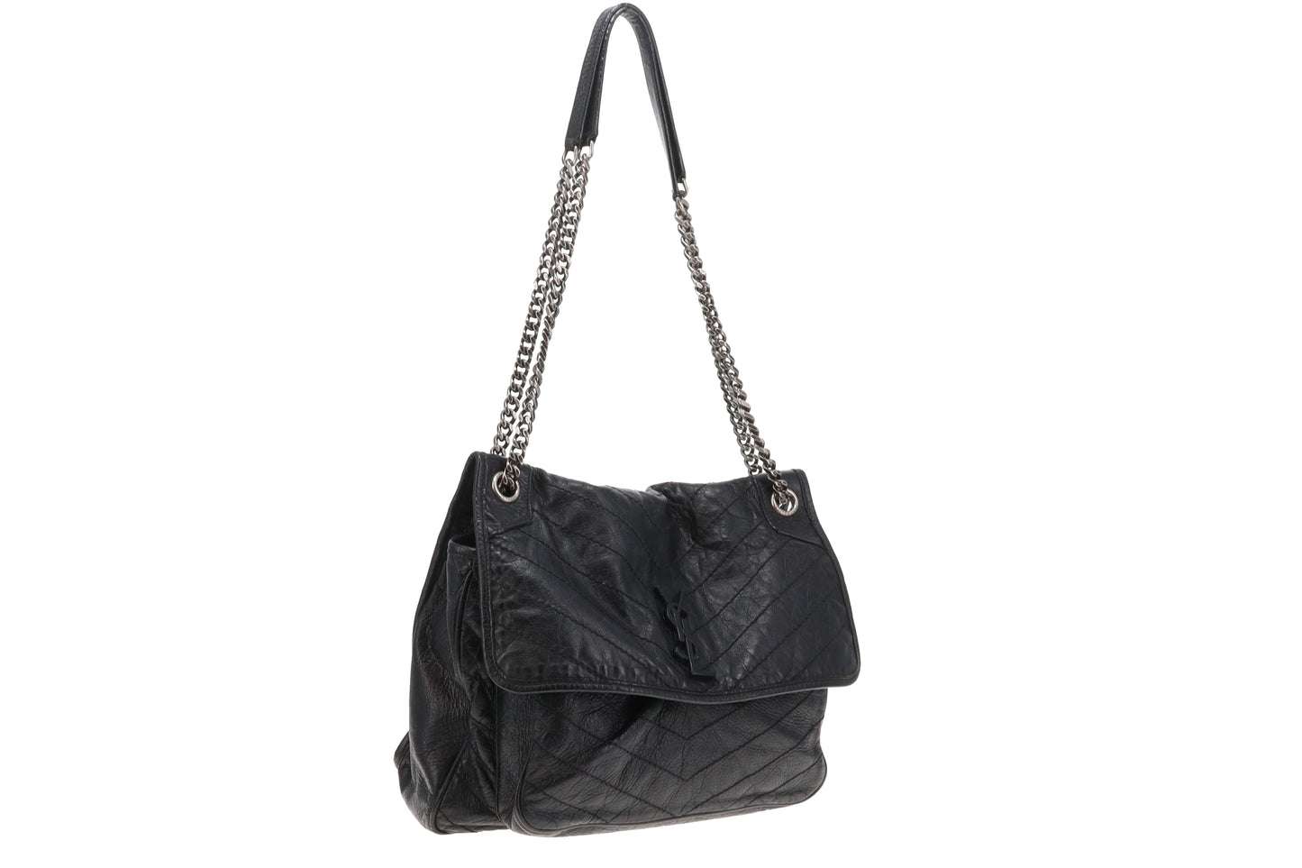 Saint Laurent Niki Large Black Vintage Leather 2017