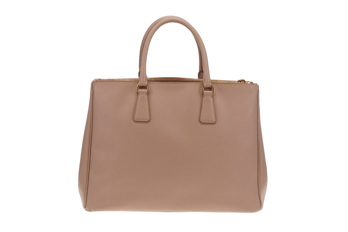 Prada Galleria Double Zip Large Cammeo Saffiano Lux