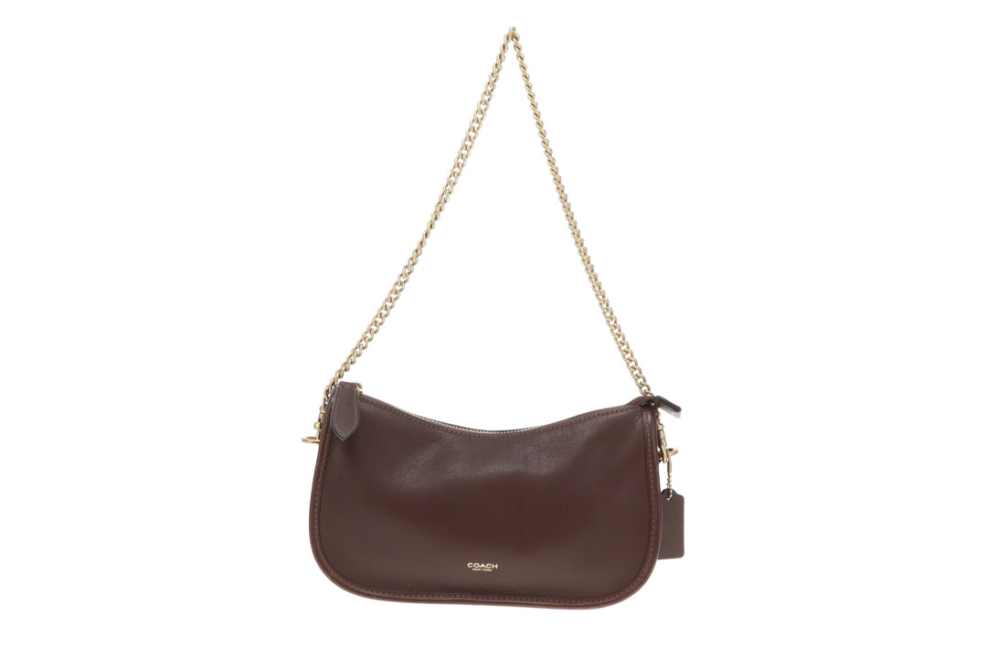 Coach Waverly Shoulder Bag Dark Brown