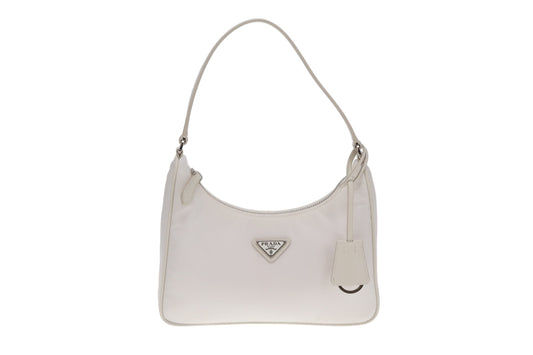 Prada Re-Edition 2005 White Nylon and Saffiano