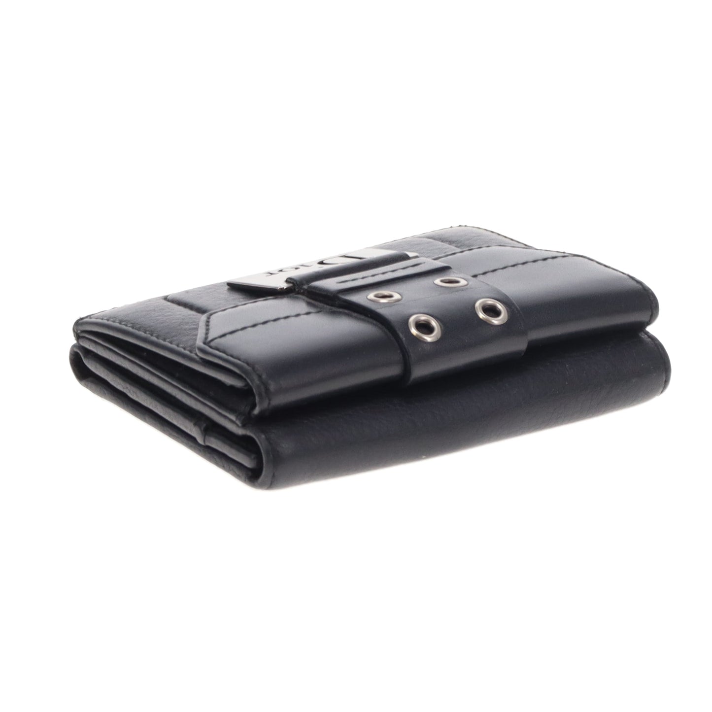 Dior Street Chick Black Compact Leather Wallet Vintage