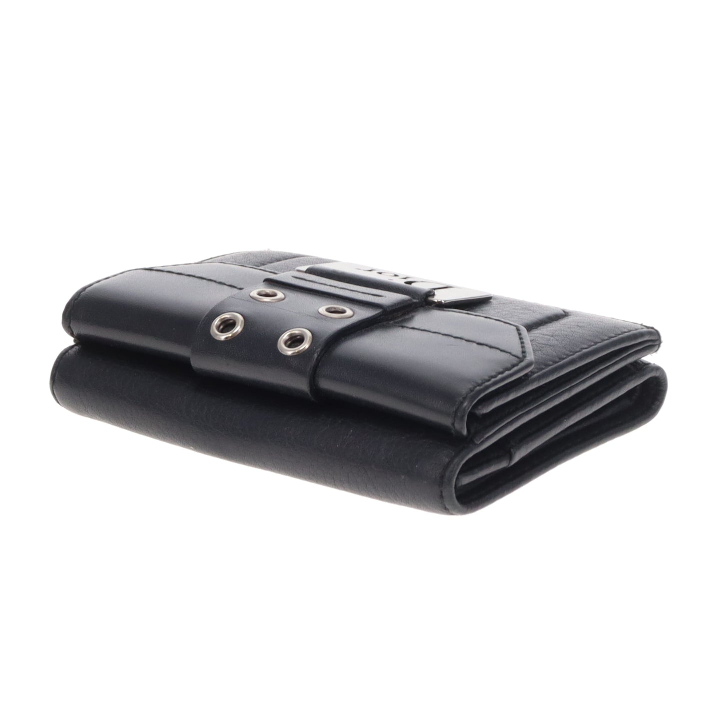Dior Street Chick Black Compact Leather Wallet Vintage