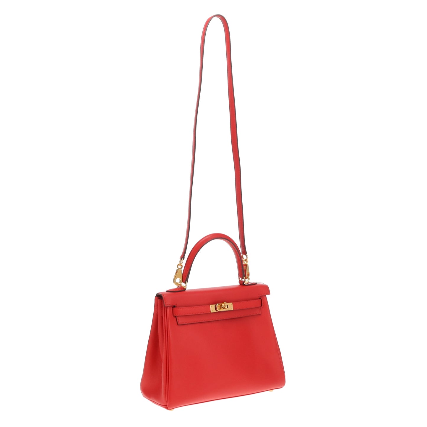 Hermes Kelly 25 Retourne Rouge de Coeur Swift GHW 2020