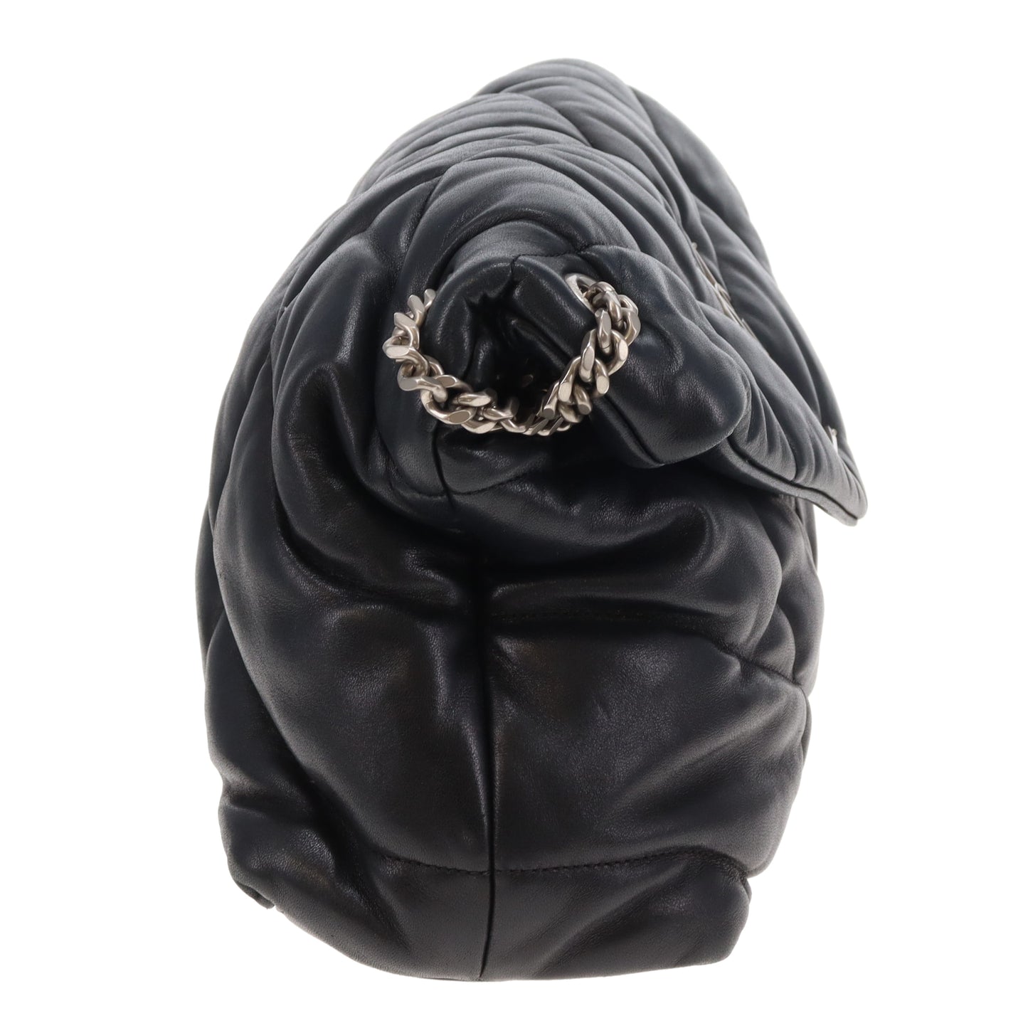 Saint Laurent Puffer Medium Black With Silver Hardware