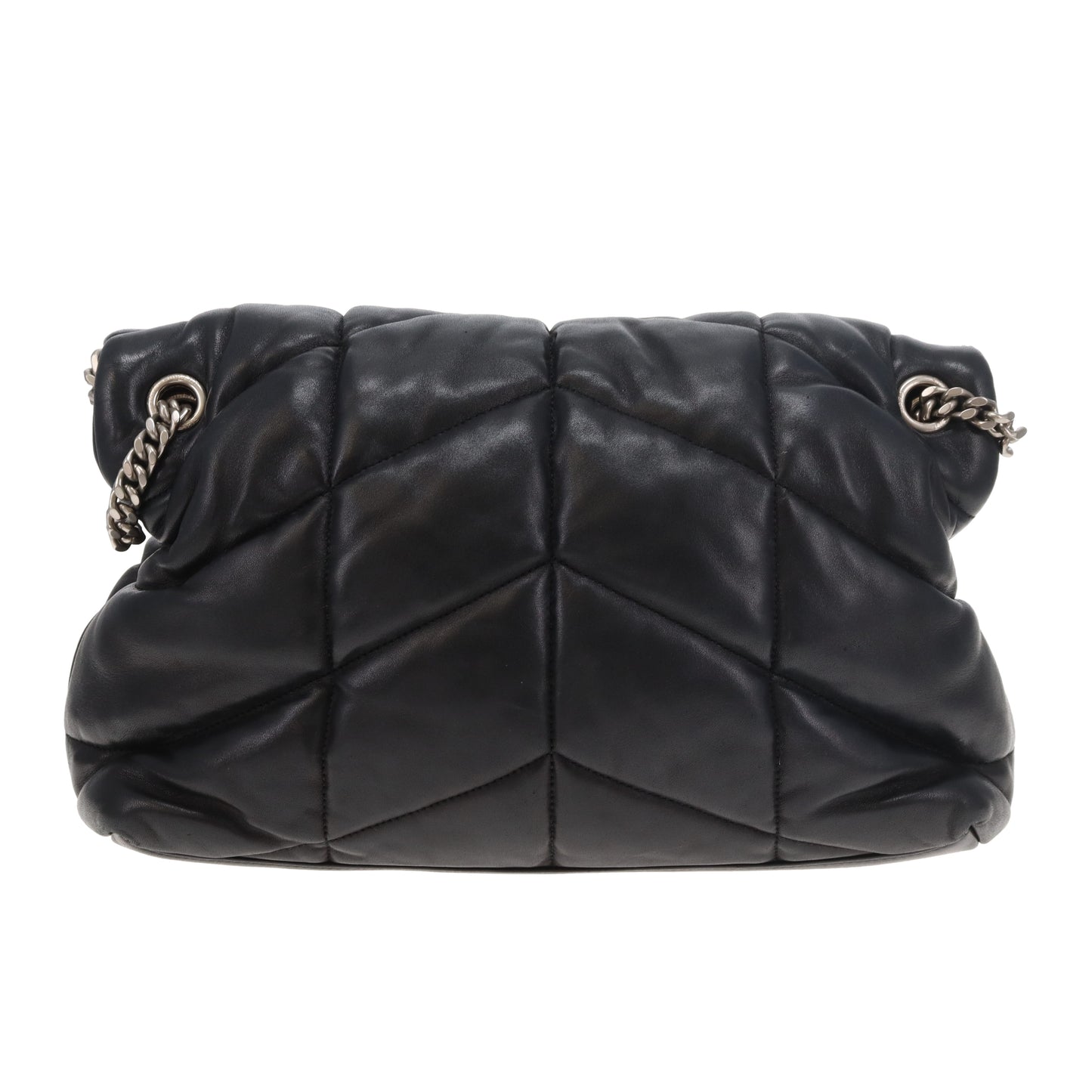 Saint Laurent Puffer Medium Black With Silver Hardware