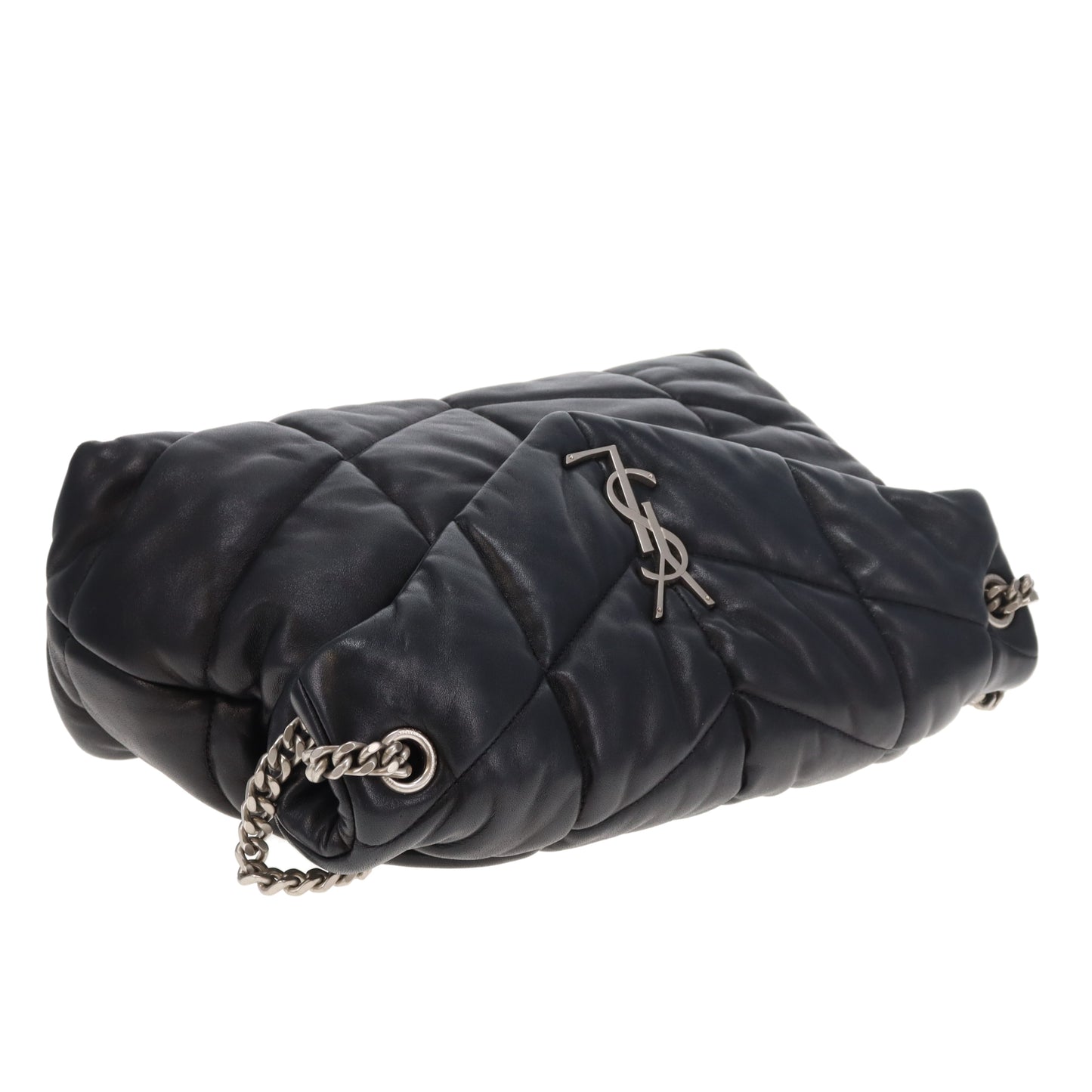 Saint Laurent Puffer Medium Black With Silver Hardware