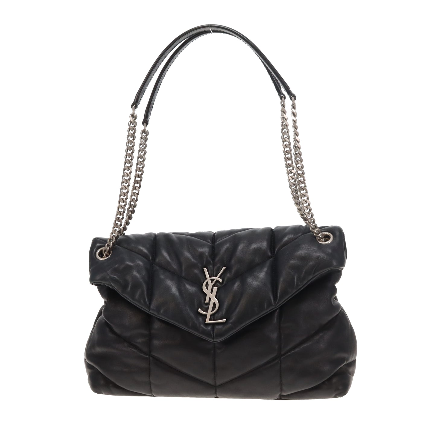 Saint Laurent Puffer Medium Black With Silver Hardware