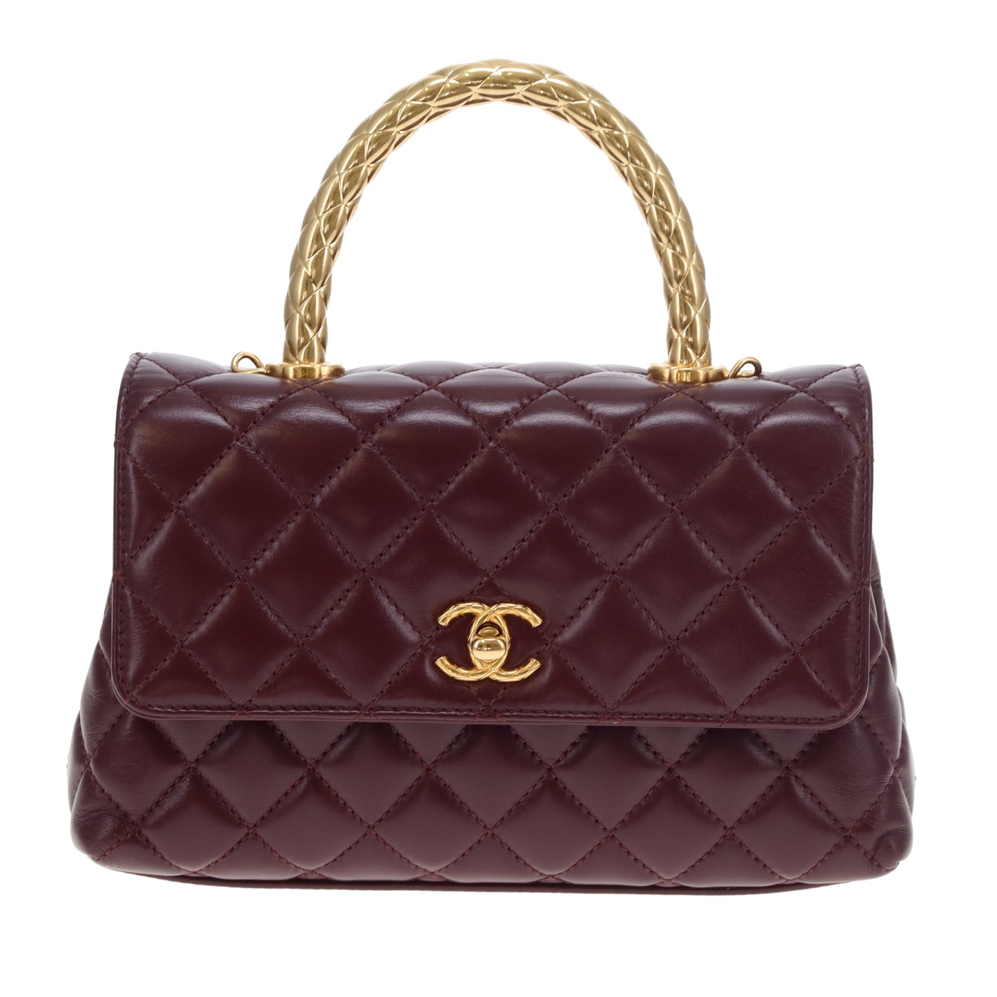 Chanel Coco Handle Metiers D'Arts 2023/24 Dark Burgundy GHW