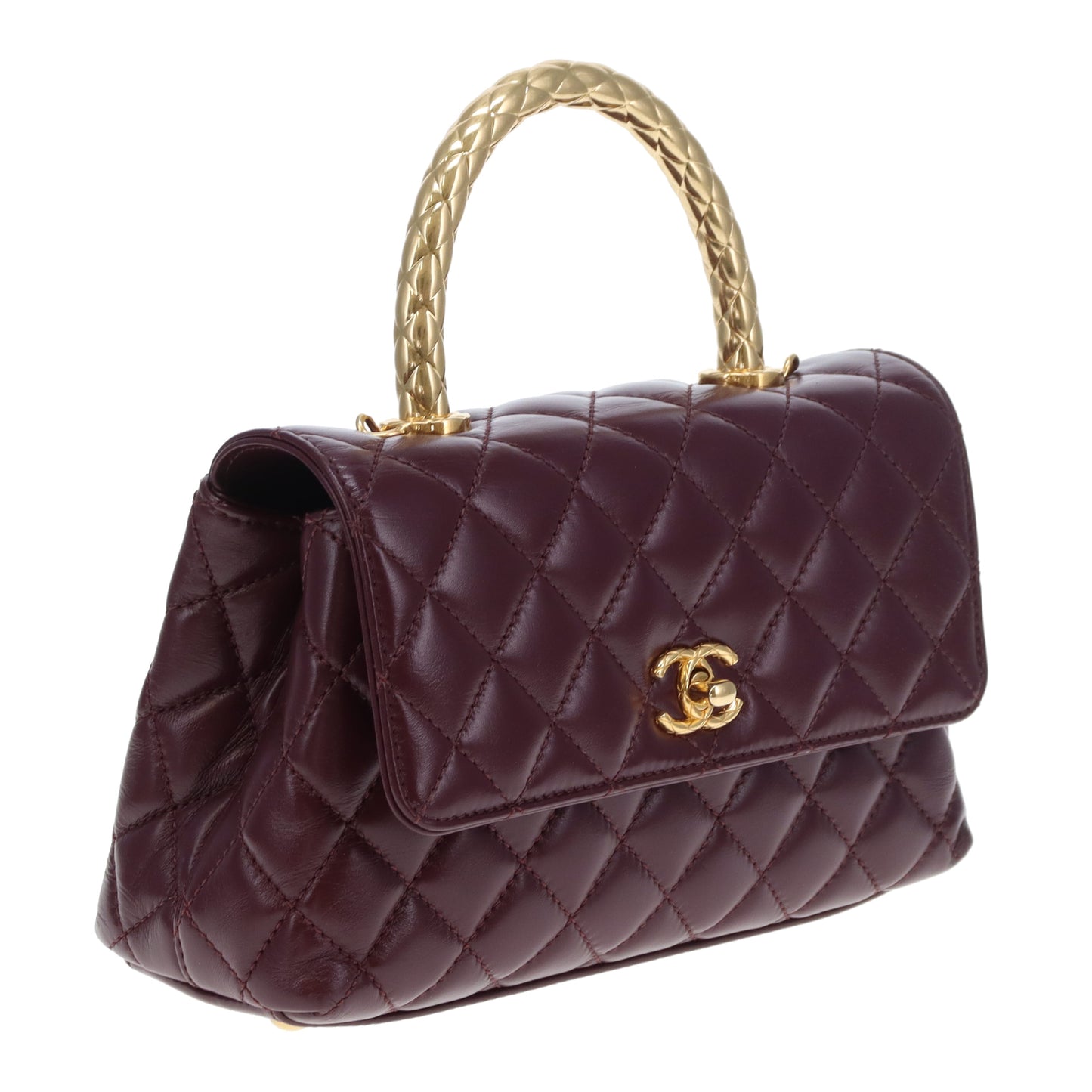 Chanel Coco Handle Metiers D'Arts 2023/24 Dark Burgundy GHW
