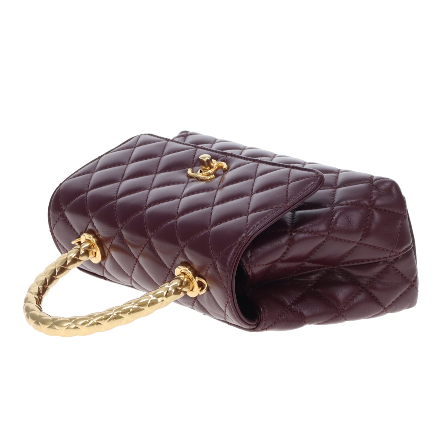 Chanel Coco Handle Metiers D'Arts 2023/24 Dark Burgundy GHW