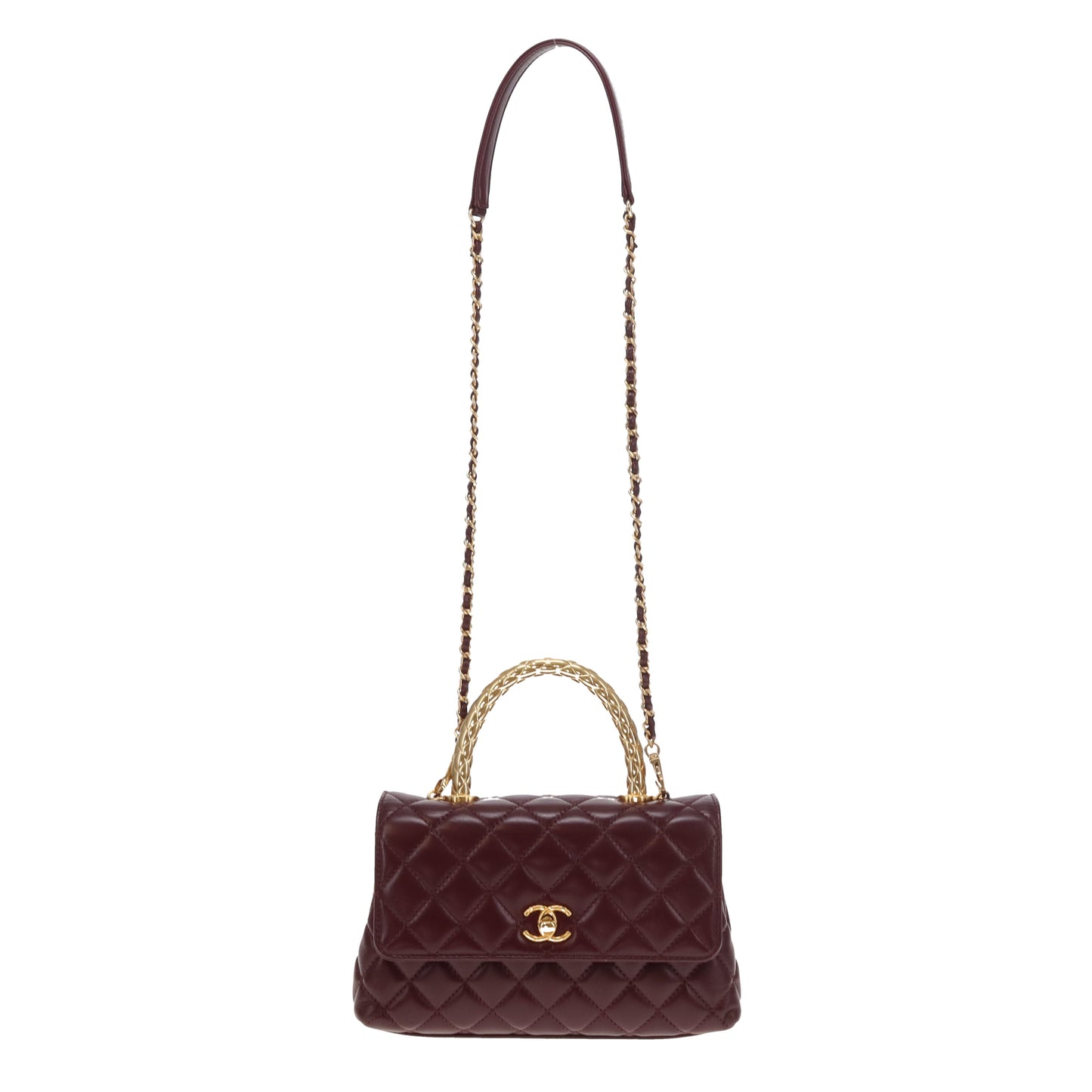 Chanel Coco Handle Metiers D'Arts 2023/24 Dark Burgundy GHW