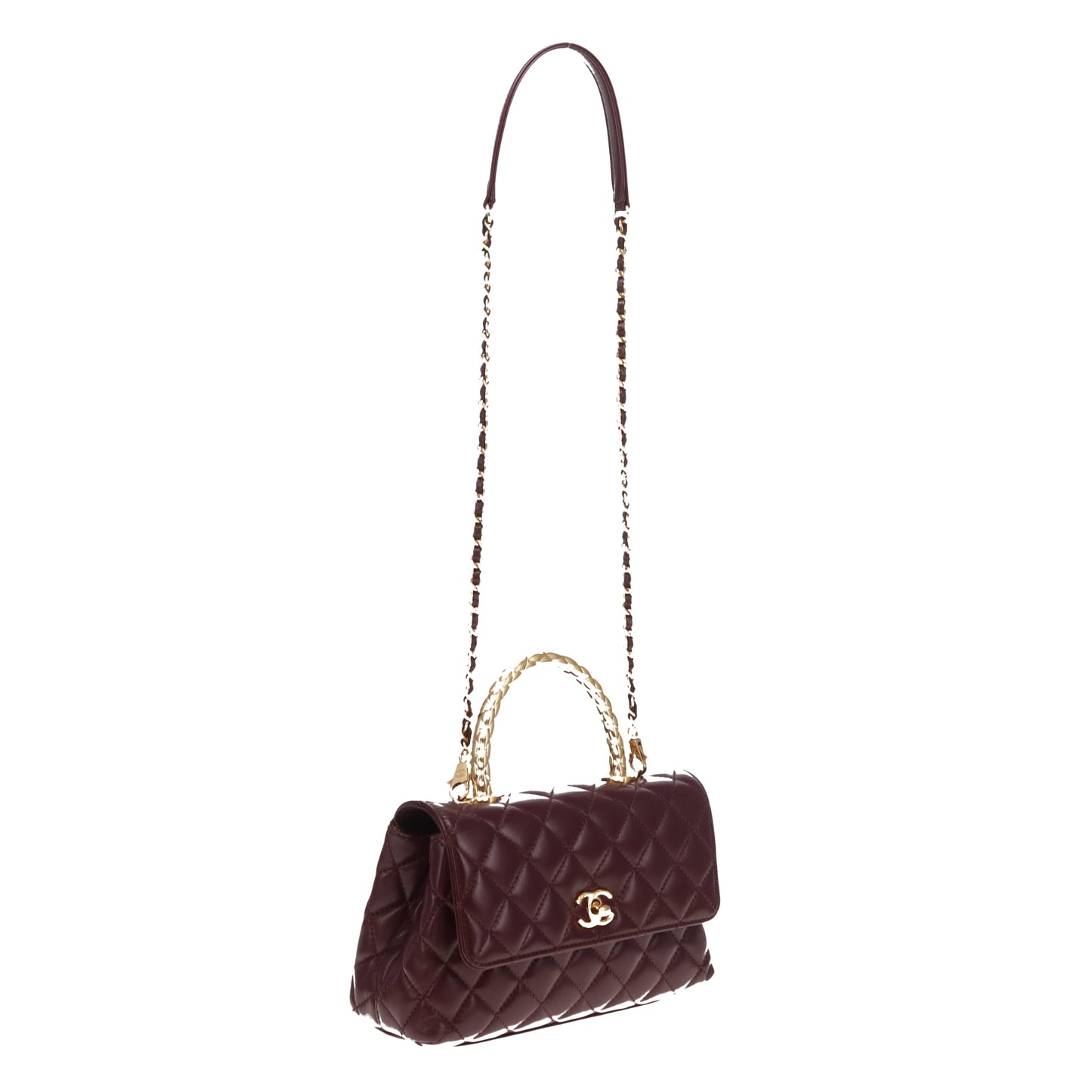 Chanel Coco Handle Metiers D'Arts 2023/24 Dark Burgundy GHW