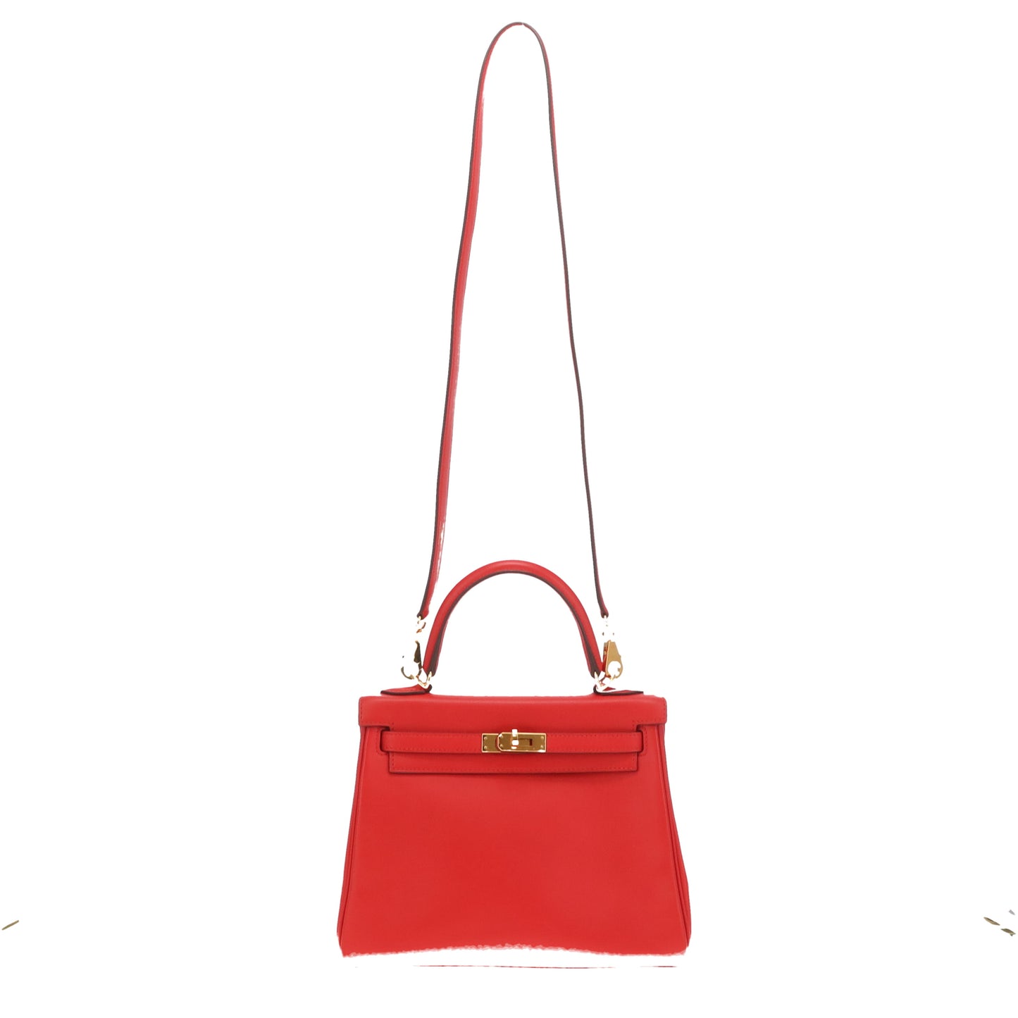 Hermes Kelly 25 Retourne Rouge de Coeur Swift GHW 2020