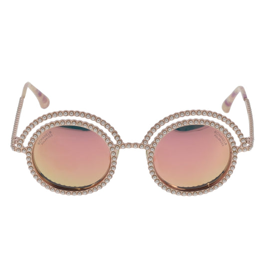 Chanel 9521H Pearl Round Polarized Sunglasses Pink