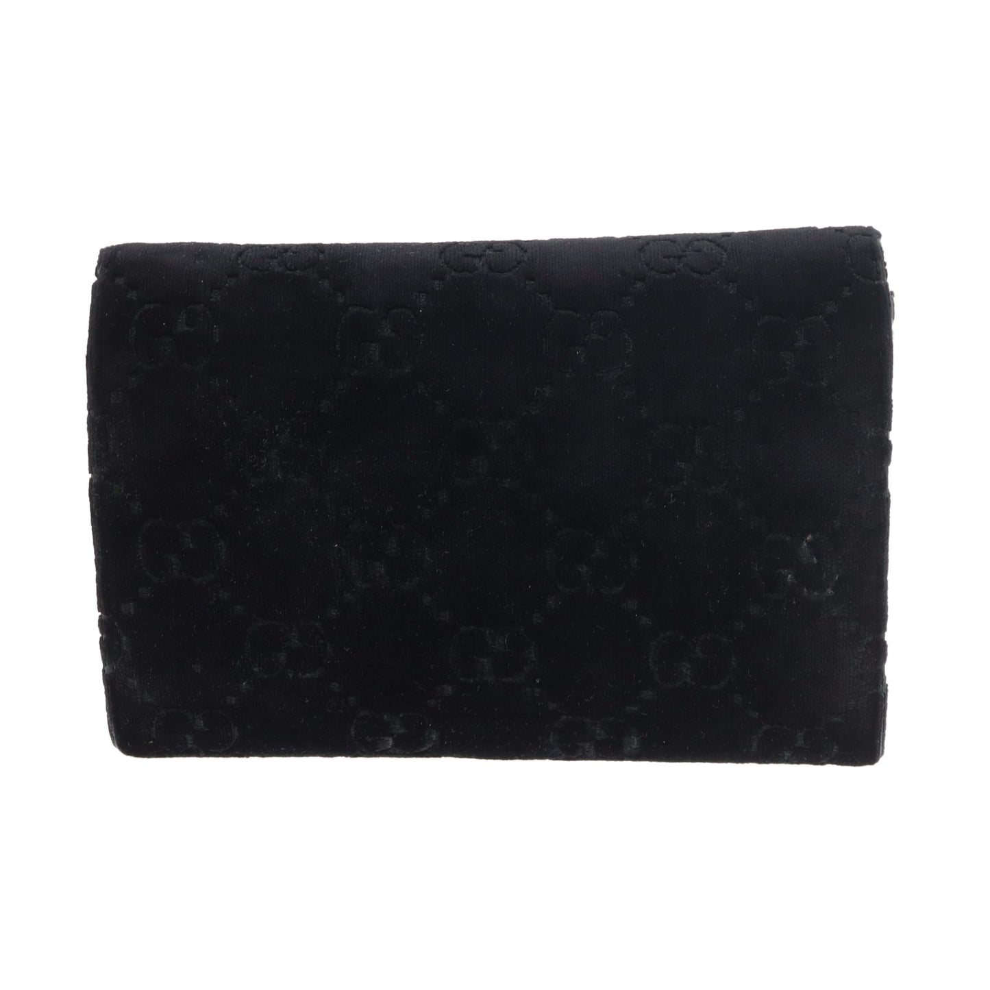 Gucci Dionysus Chain Wallet Black Velvet SHW