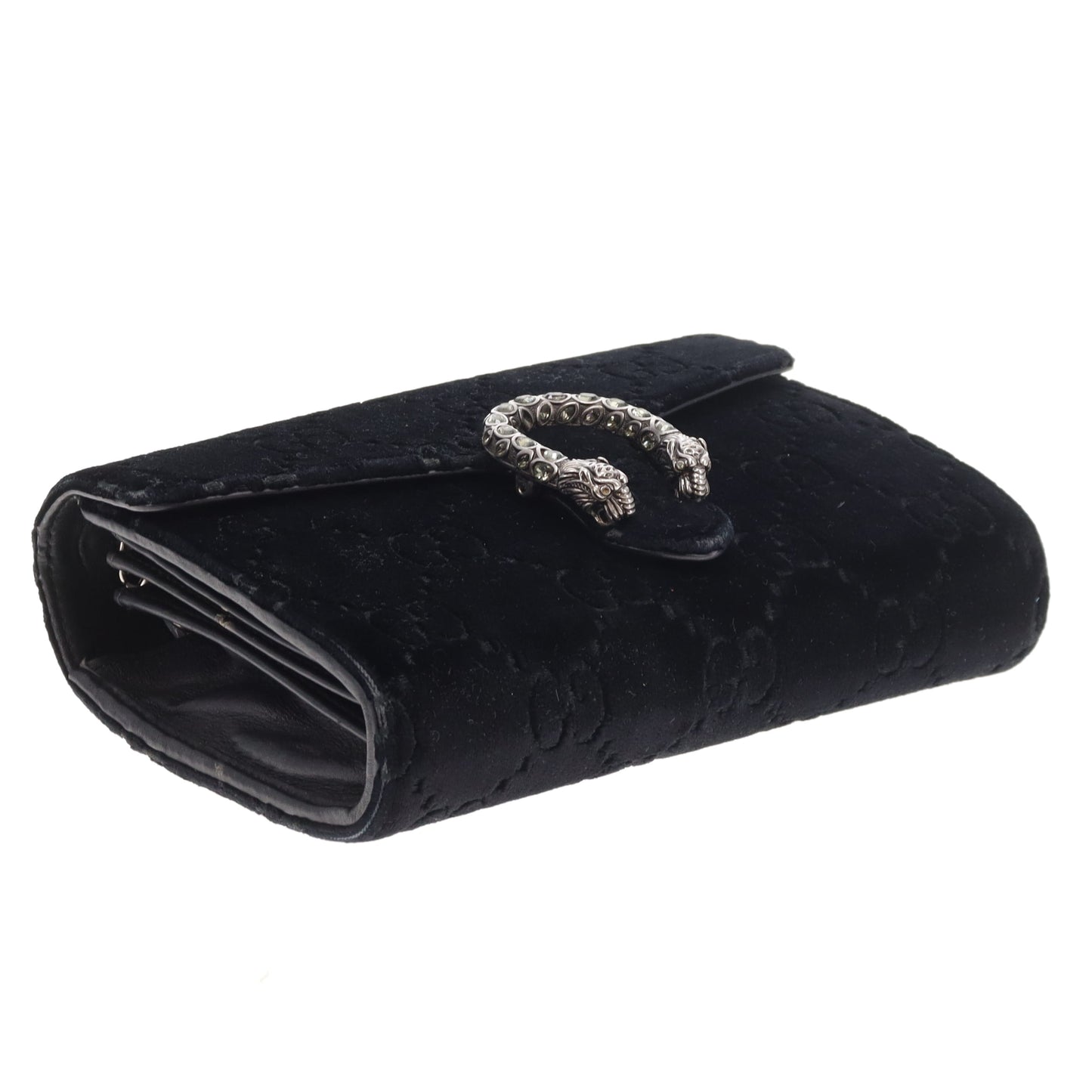 Gucci Dionysus Chain Wallet Black Velvet SHW