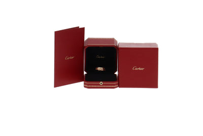 Cartier 18k Rose Gold, Gold and White Gold Classic Trinity Ring size 56
