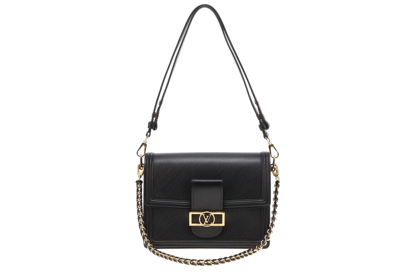Louis Vuitton Dauphine MM Black Epi Leather GHW (NFID)
