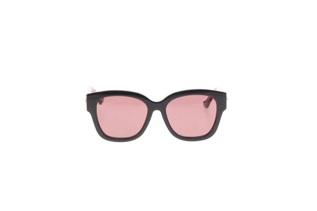 Gucci GG1550SK Sunglasses Black with Pink Glitter Arm