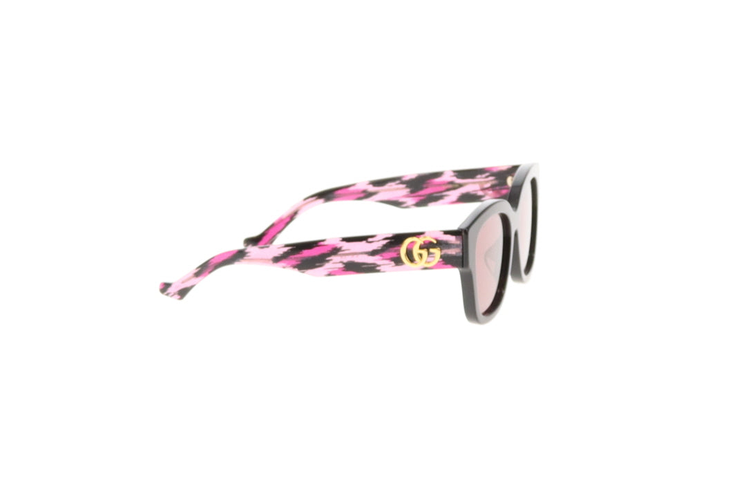 Gucci GG1550SK Sunglasses Black with Pink Glitter Arm