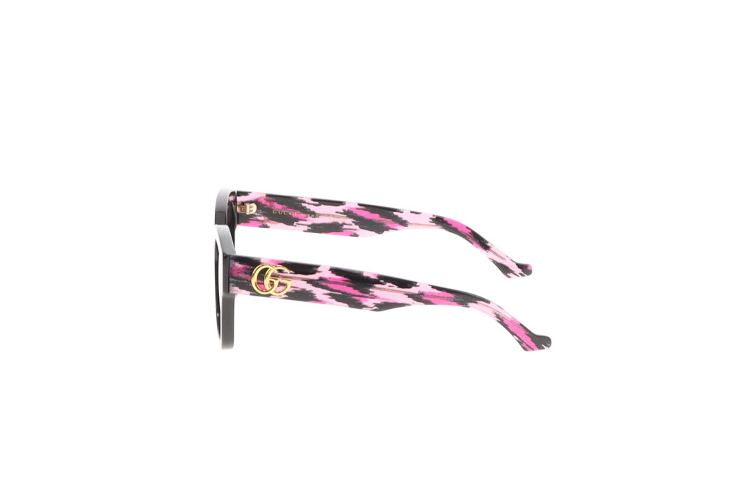 Gucci GG1550SK Sunglasses Black with Pink Glitter Arm