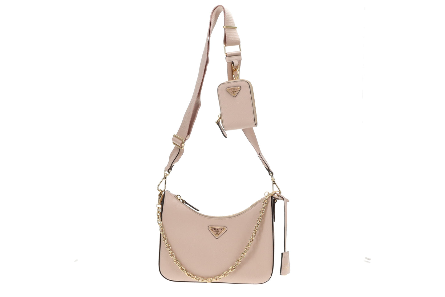 Prada Re-Edition 2005 Saffiano Leather In White Water Lily