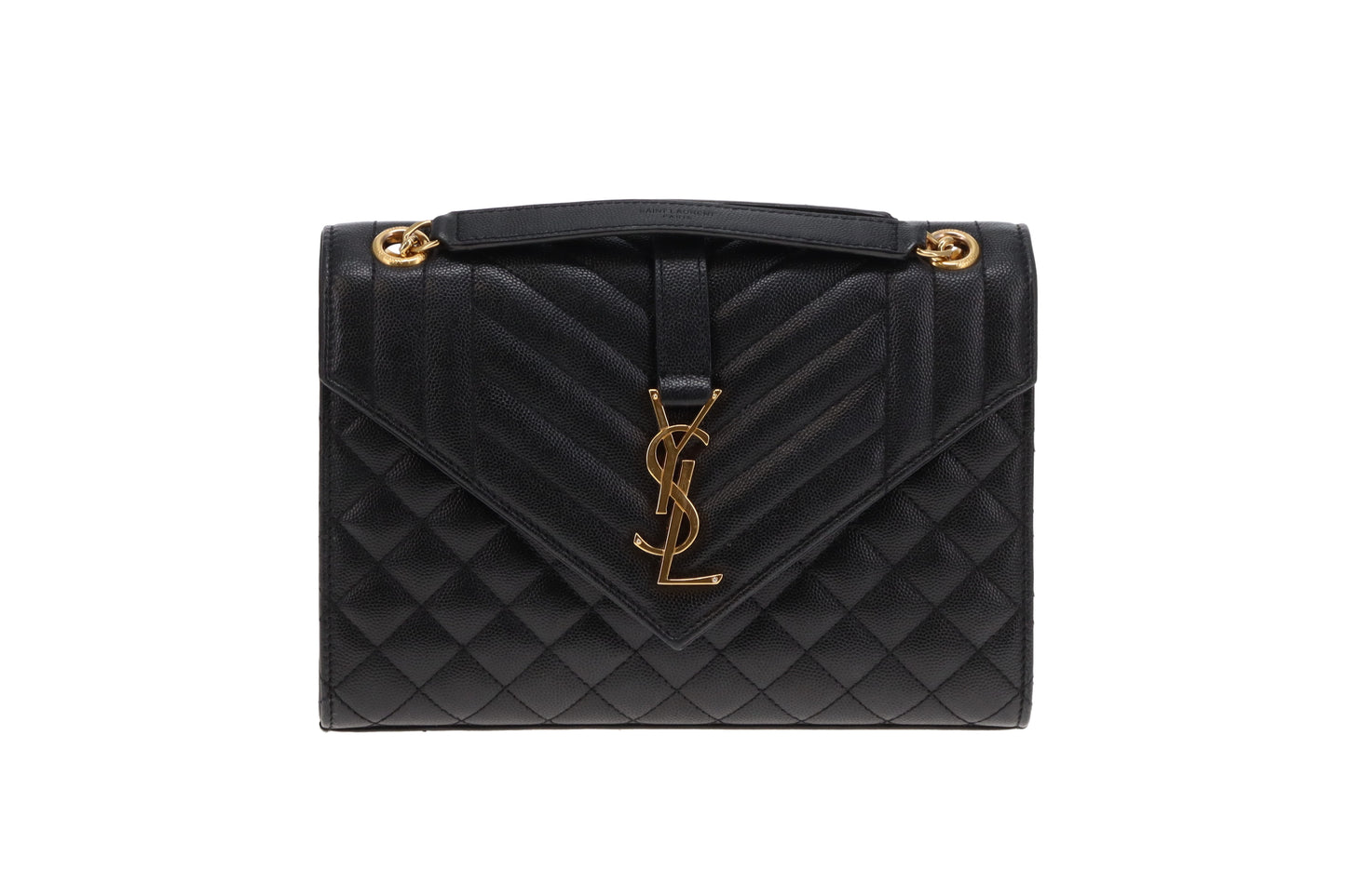 Saint Laurent Envelope Bag Medium Black GHW 2020