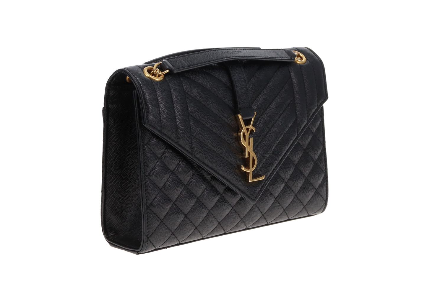 Saint Laurent Envelope Bag Medium Black GHW 2020