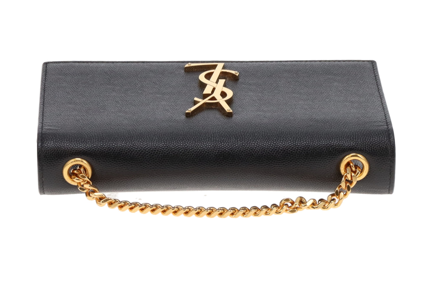 Saint Laurent Kate Small Black Grain De Poudre GHW 2022