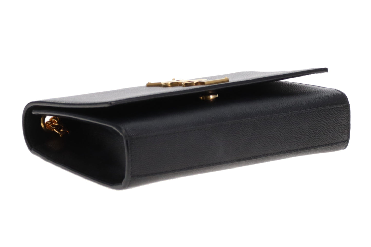 Saint Laurent Kate Small Black Grain De Poudre GHW 2022