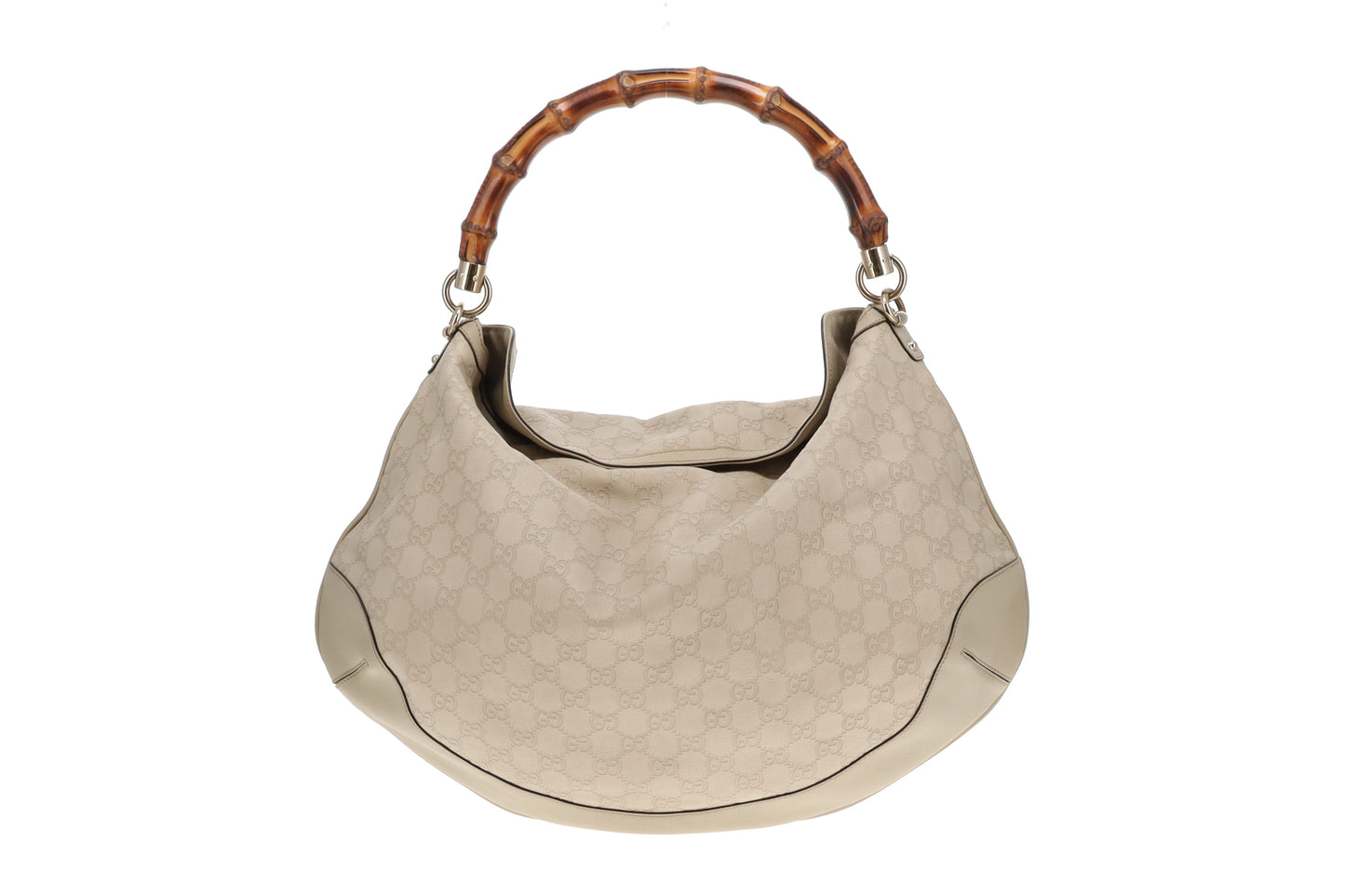 Gucci Peggy Bamboo Hobo with Strap Grey Guccissima