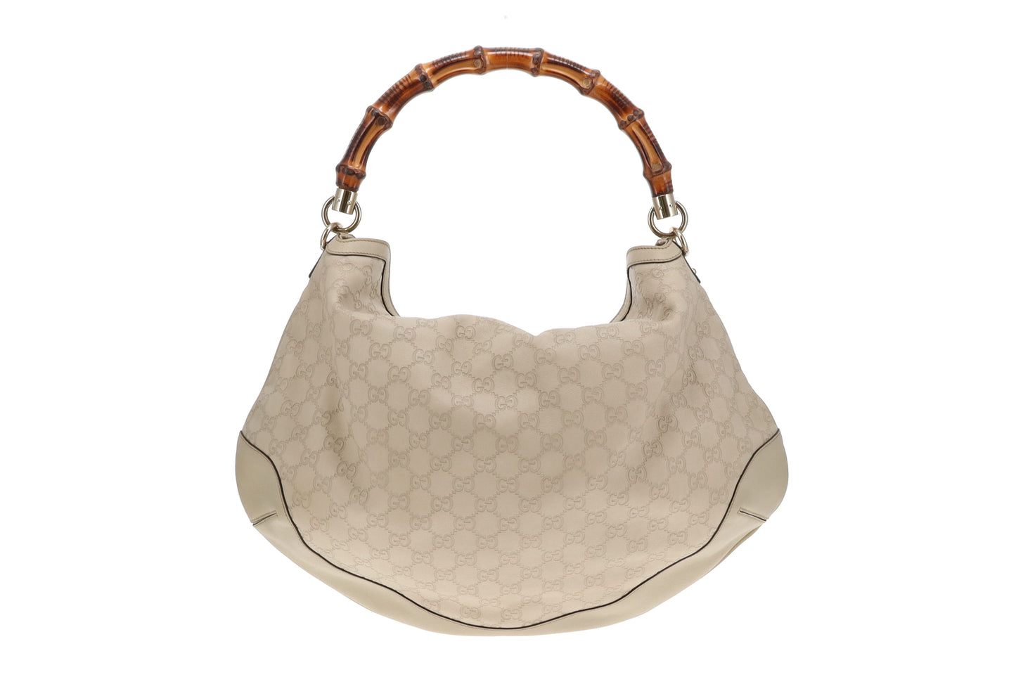 Gucci Peggy Bamboo Hobo with Strap Grey Guccissima