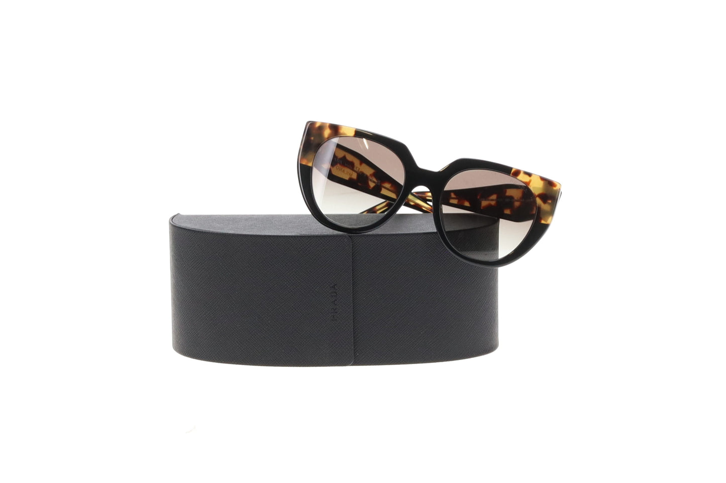 Prada SPR14W Round Lens Tortoise Sunglasses