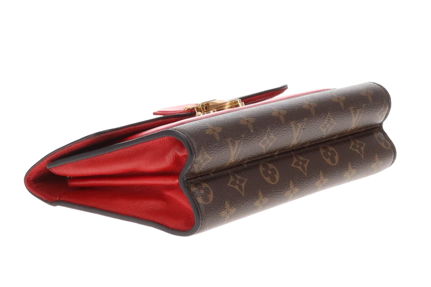 Louis Vuitton Victoire Chain Bag In Monogram & Red