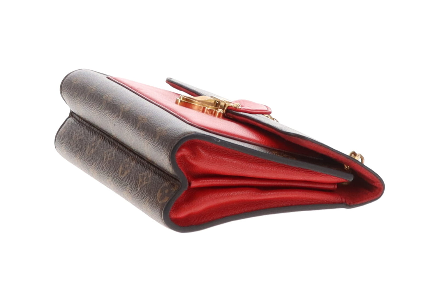 Louis Vuitton Victoire Chain Bag In Monogram & Red