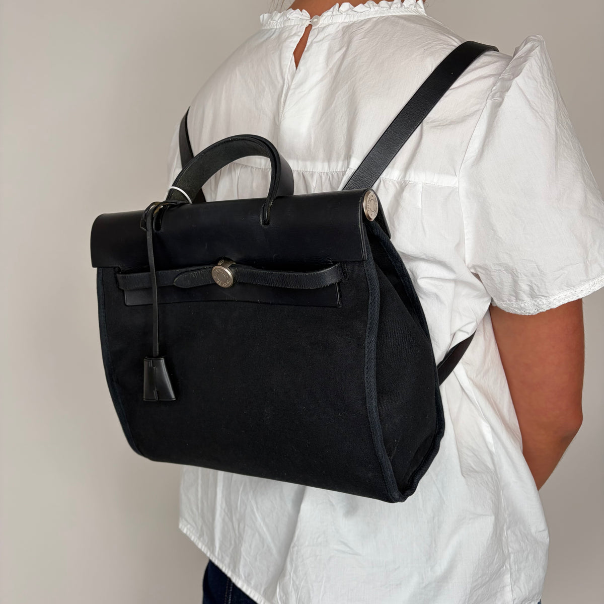 Hermes Herbag Backpack Black 1999