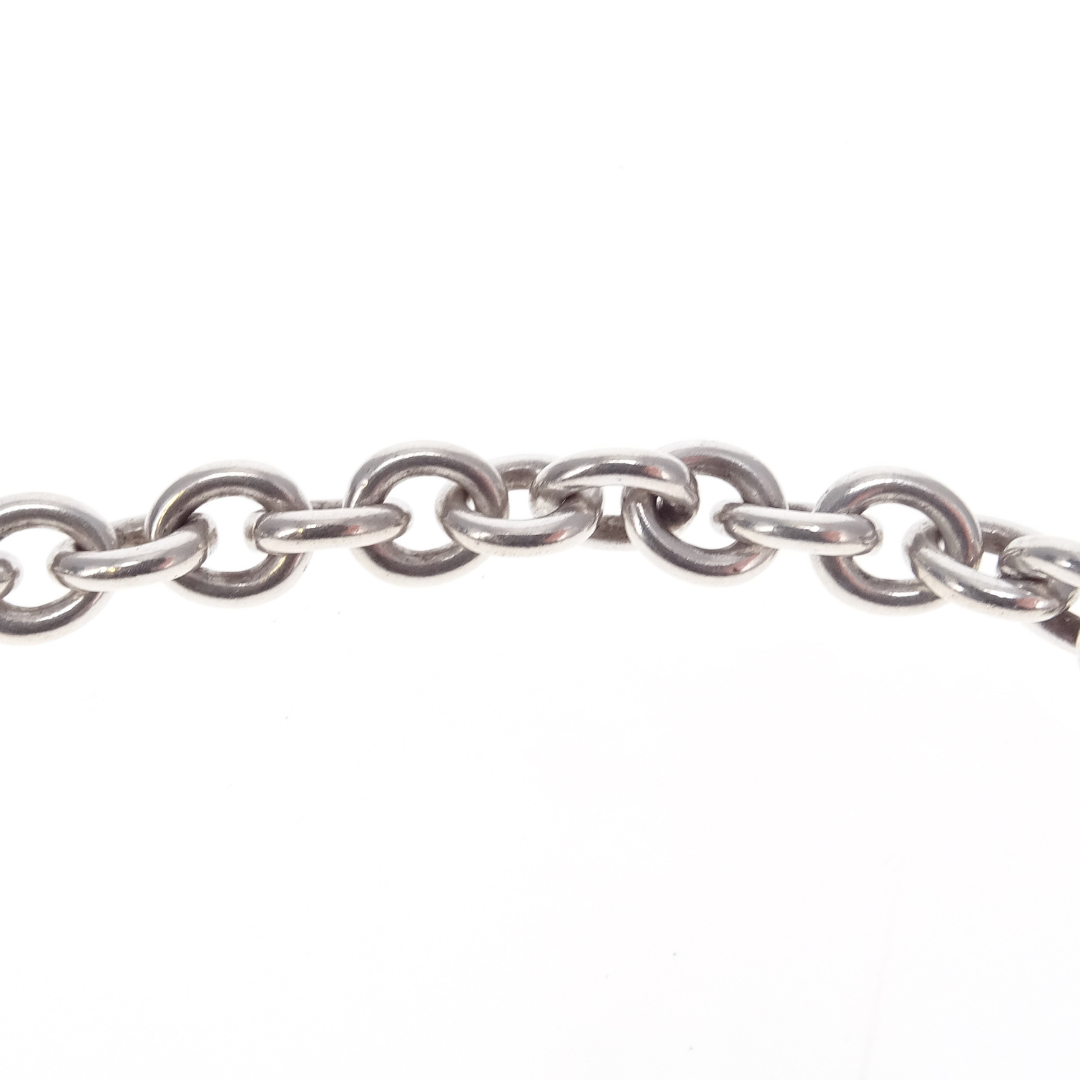 Tiffany & Co RTT Oval Tag Choker Necklace Sterling Silver