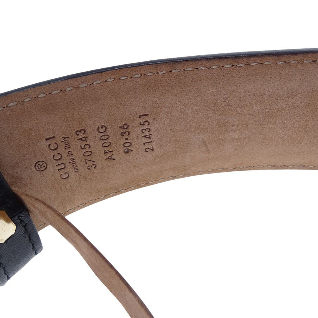 Gucci Interlocking G Belt 4cm Black 90cm
