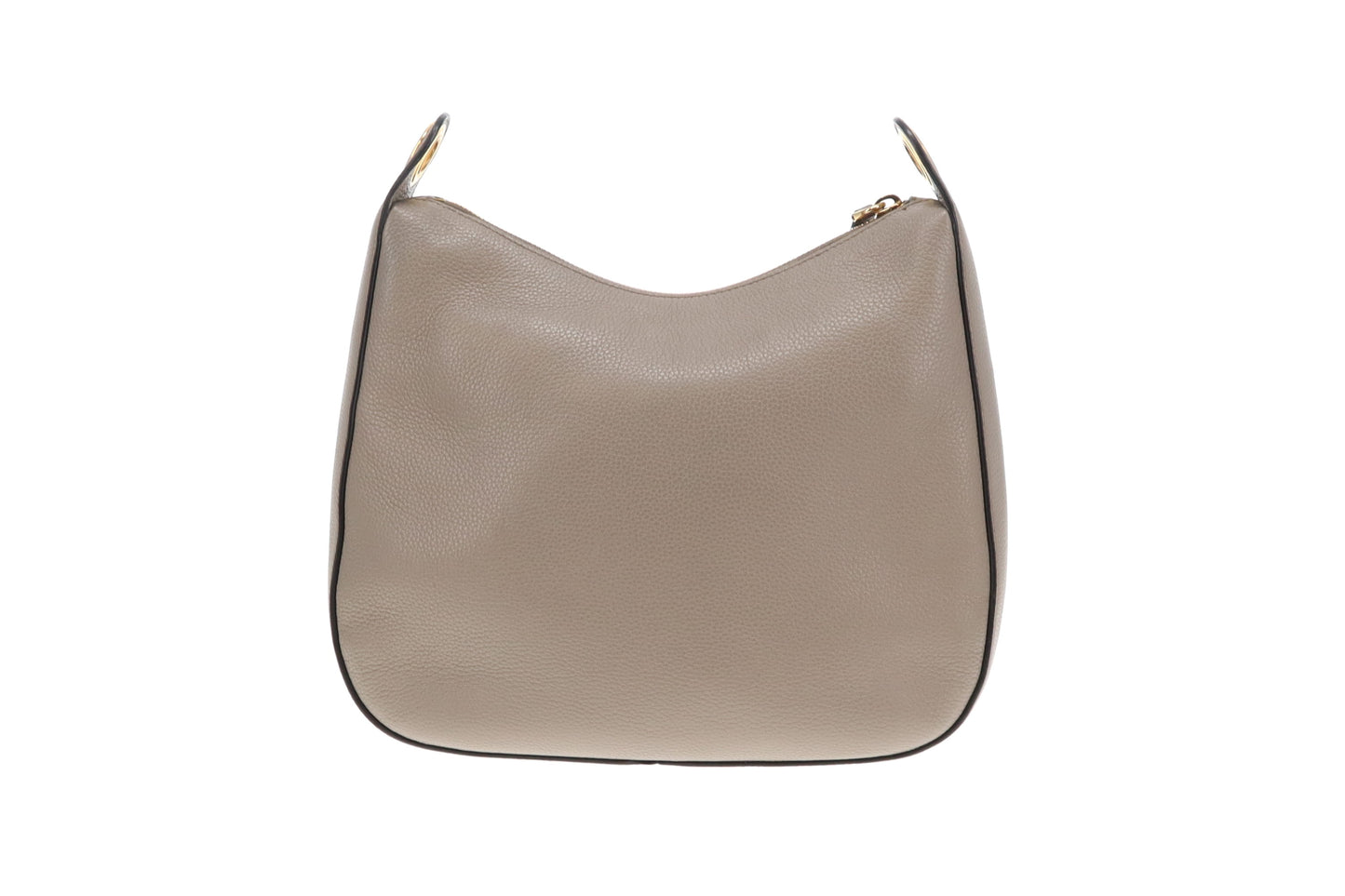 Prada Hobo Taupe Leather with Striped Canavs Strap