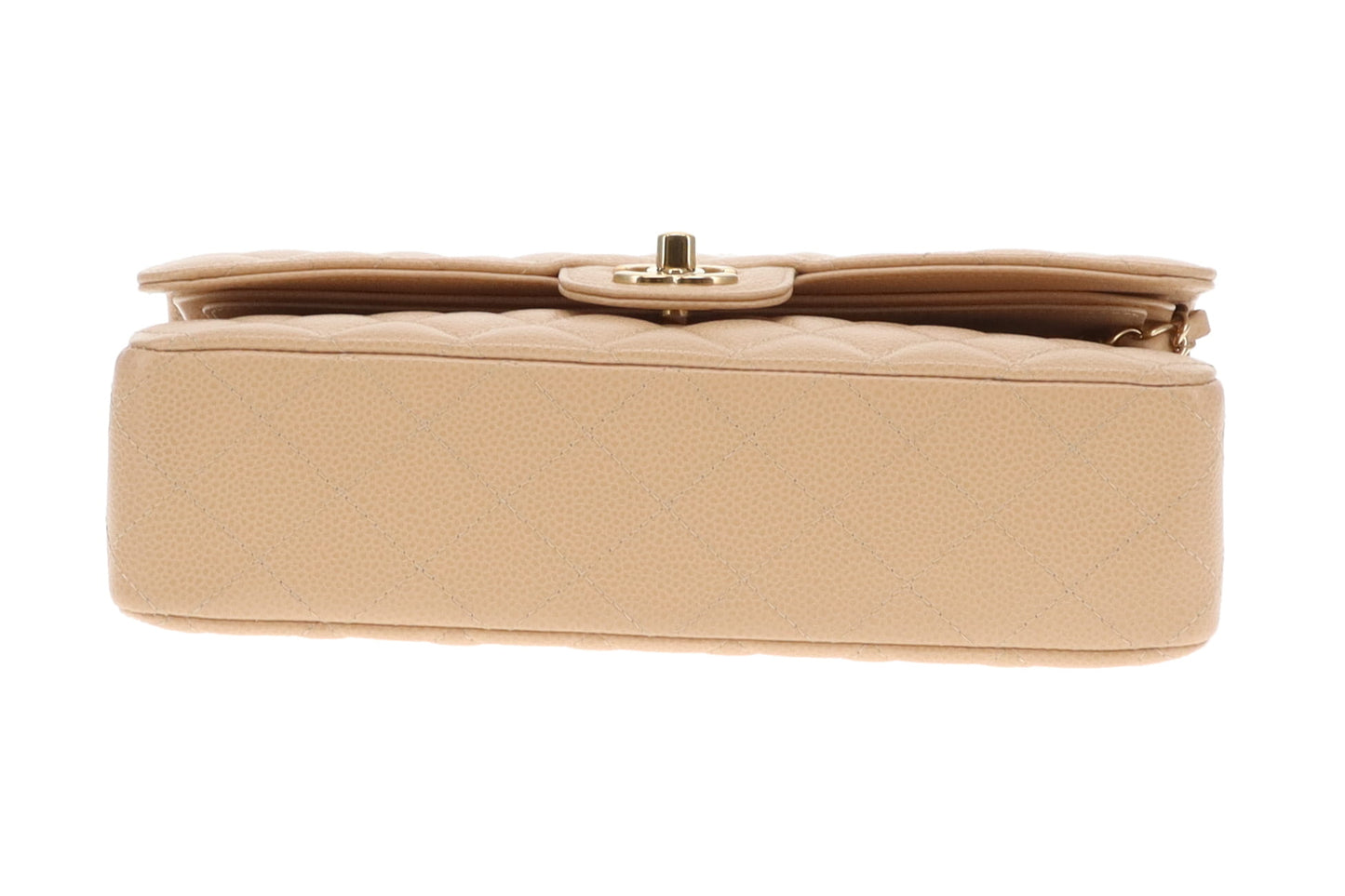 Chanel Classic Double Flap Beige Caviar With Gold Hardware 2023