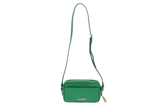 Jacquemus Green Leather Le Baneto Strapped Pochette Bag