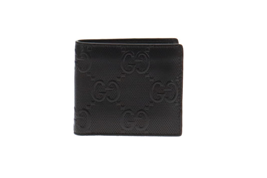 Gucci GG Embossed Perforated Mens Folded Wallet