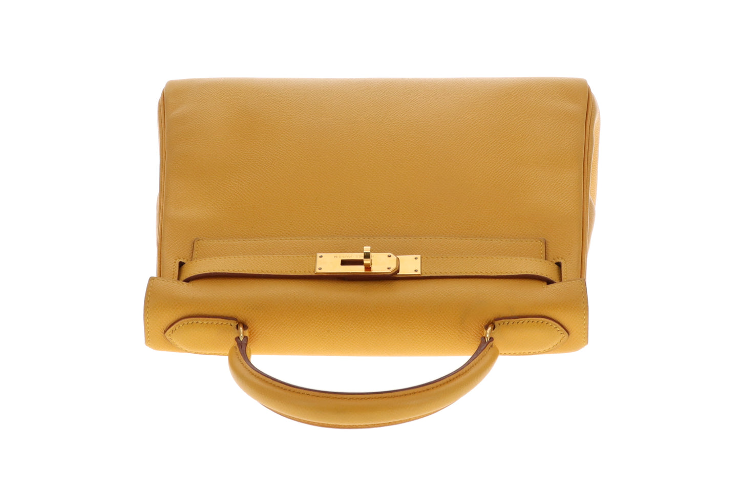Hermes Kelly 28 Retourne Jaune Ambre Courcheval GHW 1997