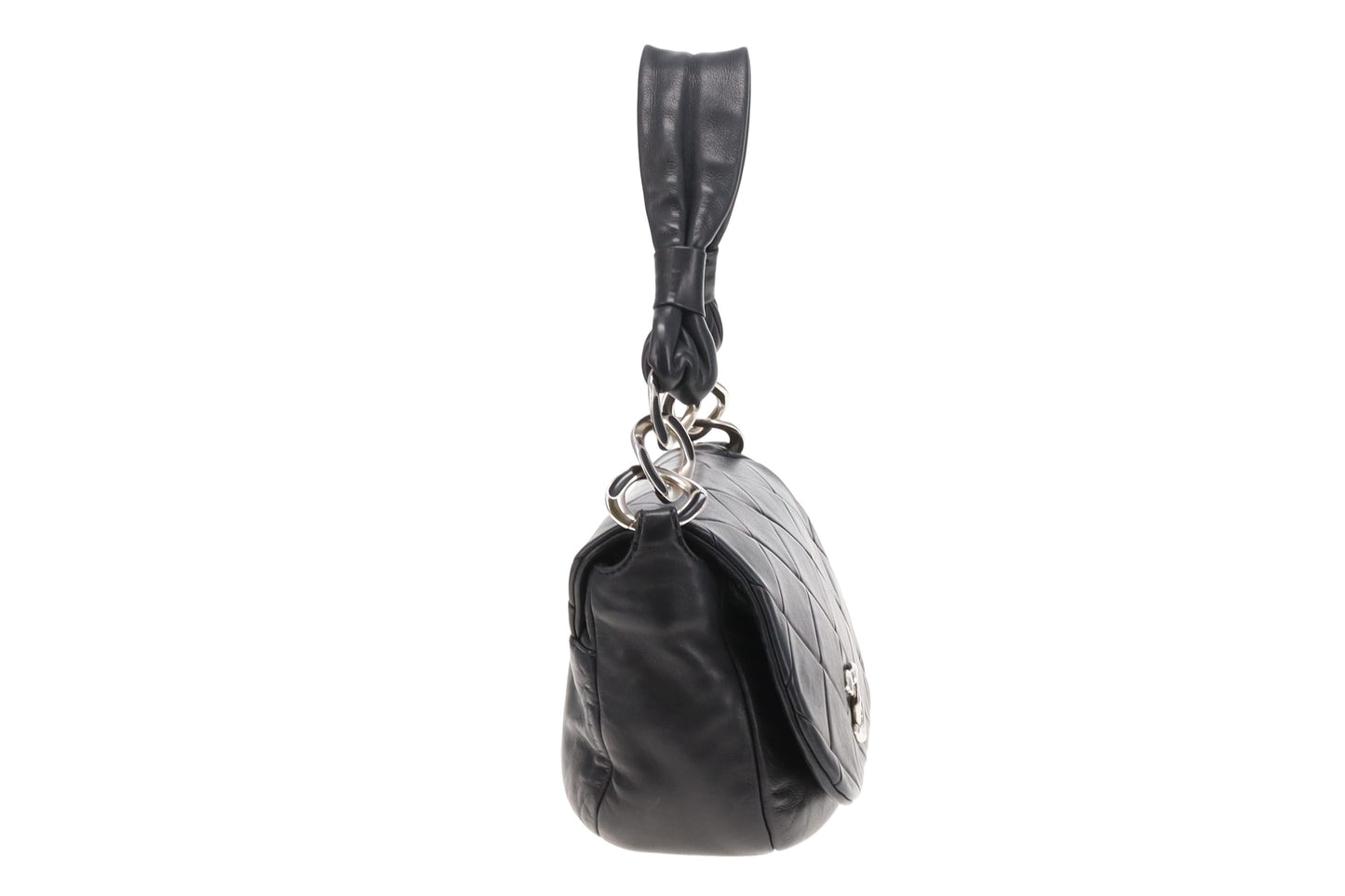 Chanel Black Lambskin SHW Soft Handle Seasonal Flap Bag 2006/08