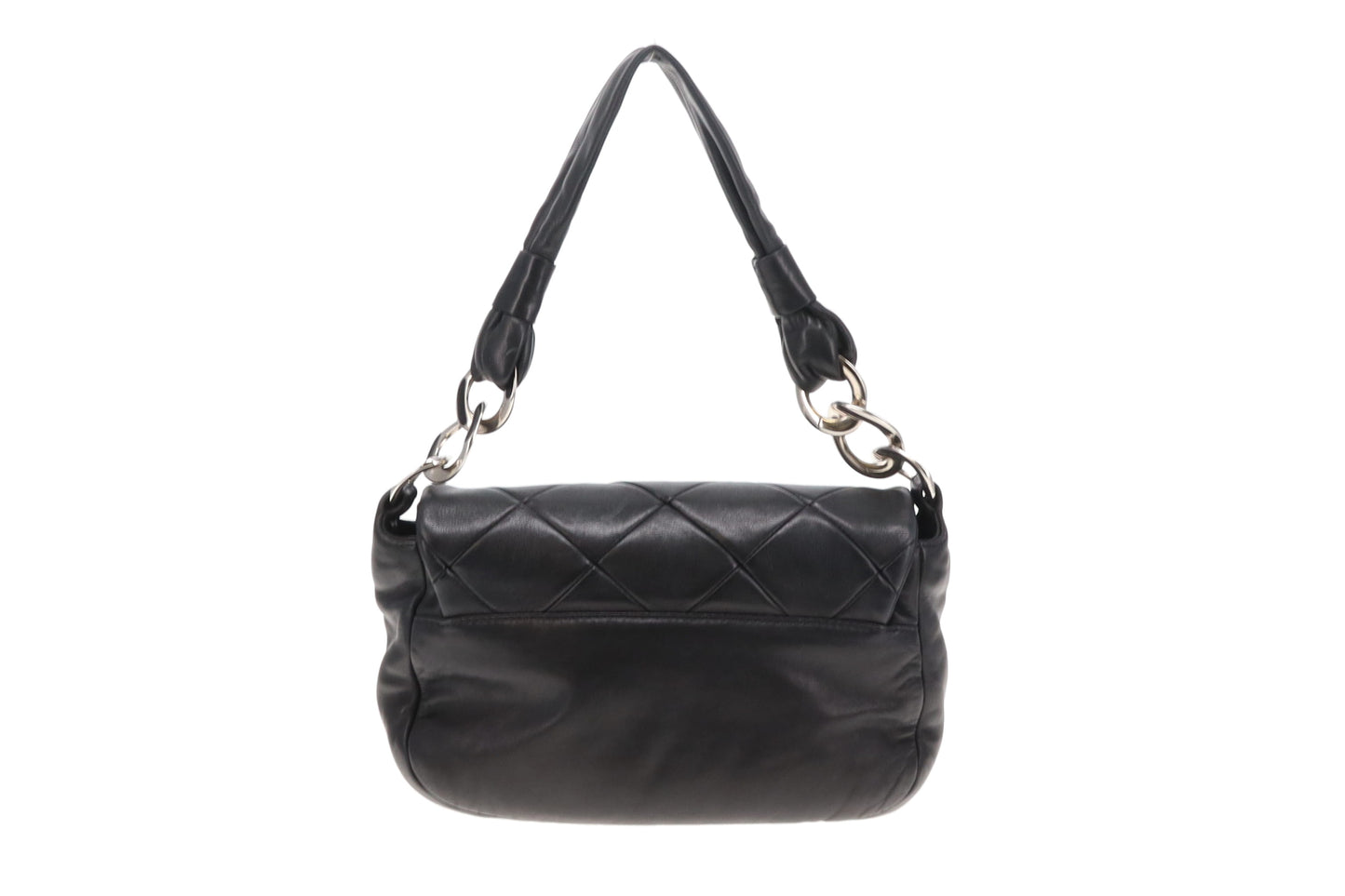 Chanel Black Lambskin SHW Soft Handle Seasonal Flap Bag 2006/08